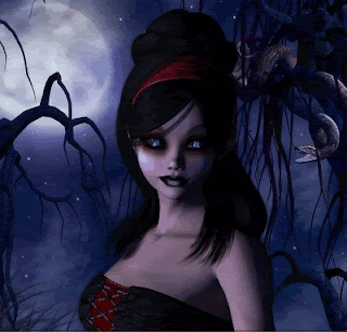 Gif animé gothique bisou